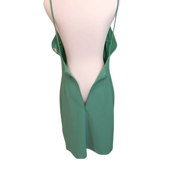 ABERCROMBIE & FITCH Sheath Dress Low Back Straps Party Club Cocktail M Green A&F - Picture 9 of 12